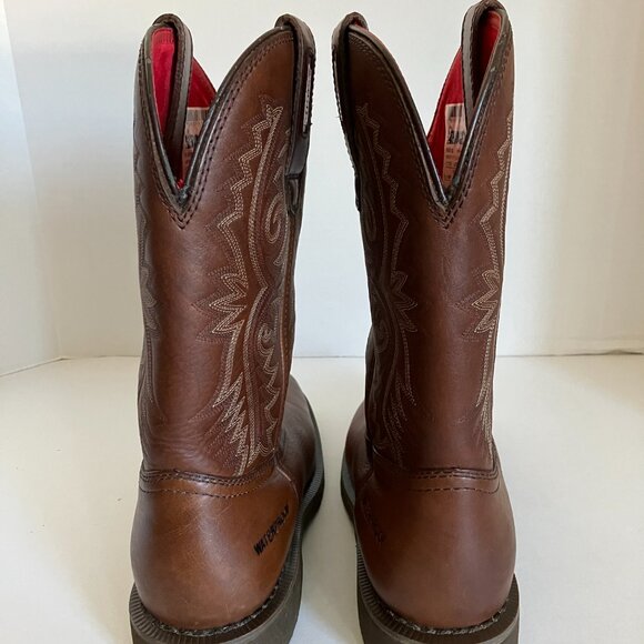 Rocky Original Pull On Mens Size 8 Brown Western Cowboy Work Boot Water Proof. - Picture 8 of 11